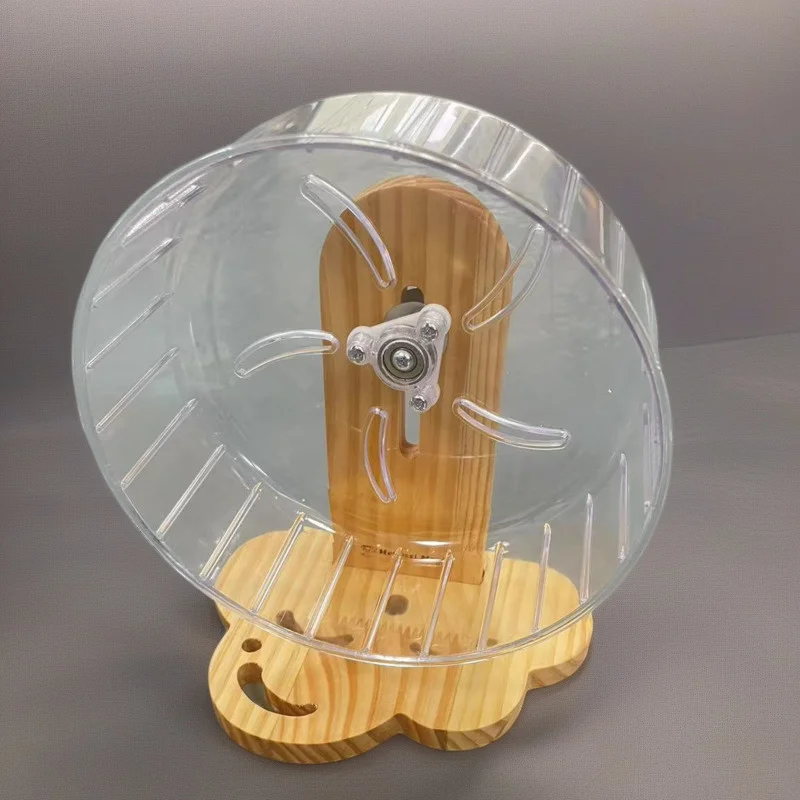Hamster Cage Wheel - عجلة جري هادئة وشفافة للهامستر مع