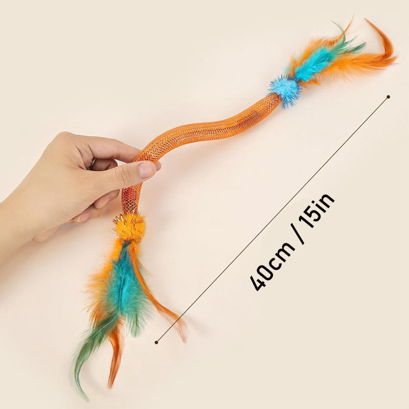 عصا تسلية القطط بالريش، أنبوب  - مراجعة Catnip Toys وسعره