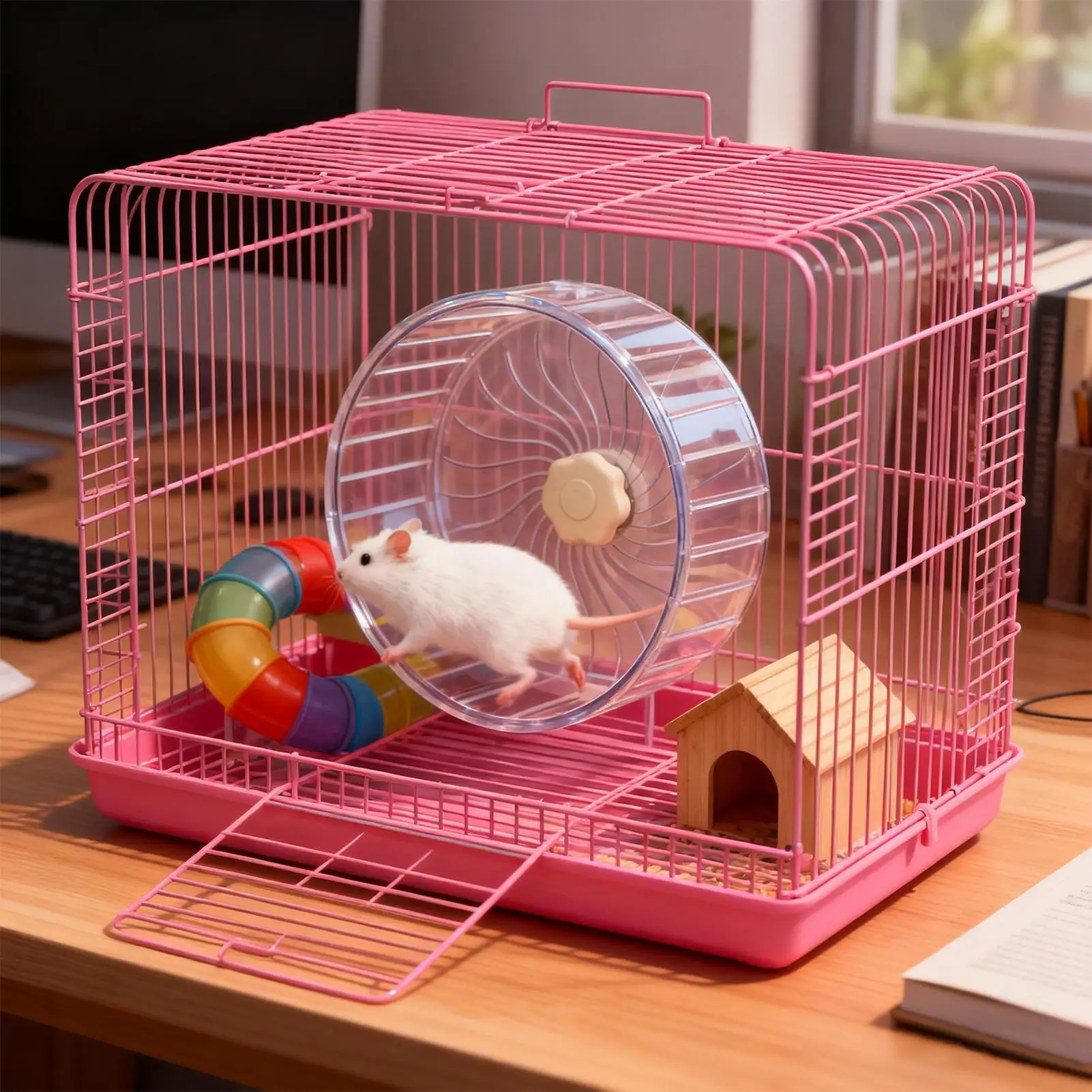 عجلة جري للهامستر ذات محملين م - مراجعة Hamster Cage Wheel وسعره