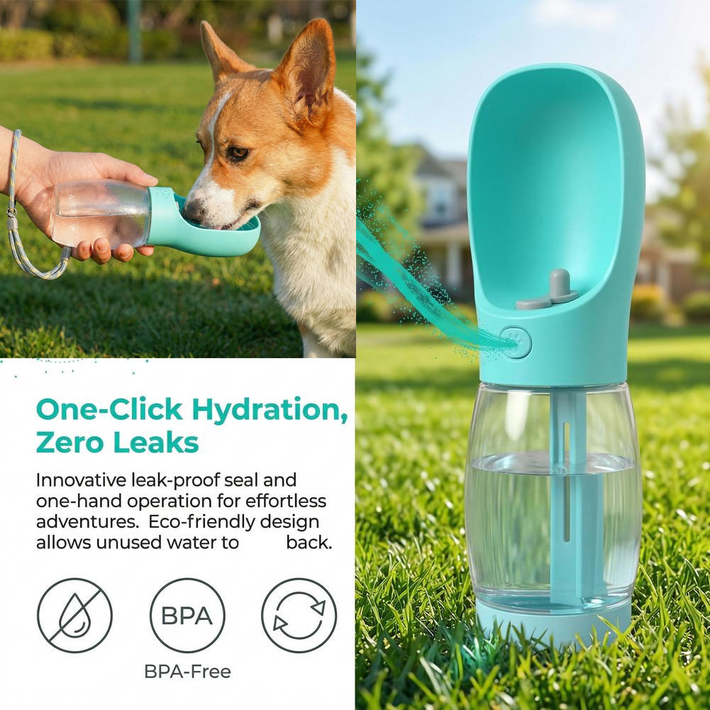 زجاجة ماء محمولة للكلاب، وعاء  - مراجعة Pet Supplies Co وسعره