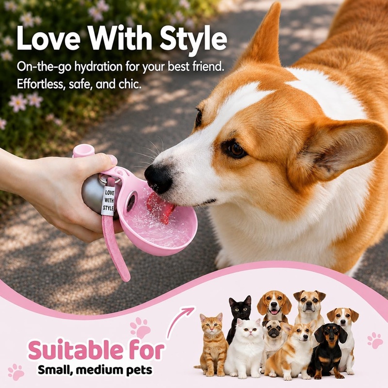 زجاجة ماء للكلاب من الفولاذ ال - مراجعة Pet Supplies Co وسعره